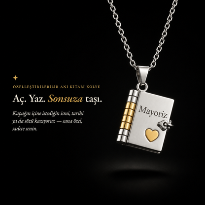 Mayoriz™ Özelleştirilebilir Anı Kitabı Kolye