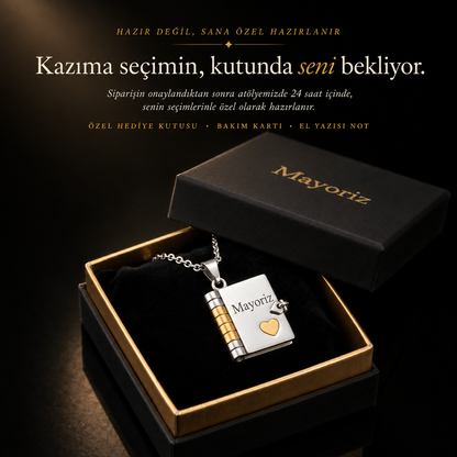Mayoriz™ Özelleştirilebilir Anı Kitabı Kolye